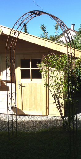 Rosenbogen RUND - B 1,05m - Eisen-natur