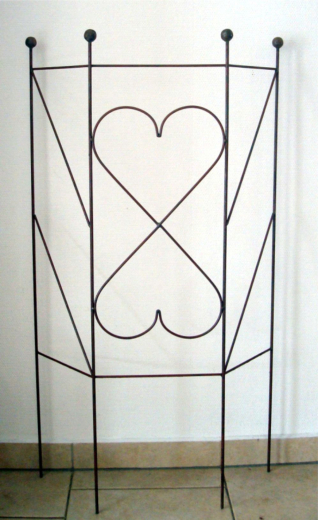 Ranke U-Form m.4 Kugeln - Rost - H 130cm