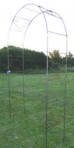 Rosenbogen - B 1,4m - Eisen-natur