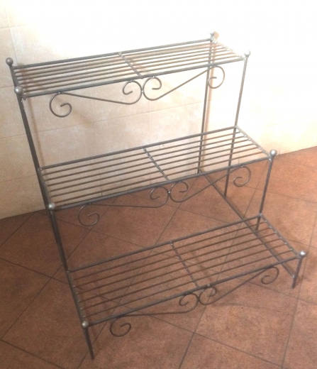 Blumentreppe 72x80x78cm, Eisen-Natur