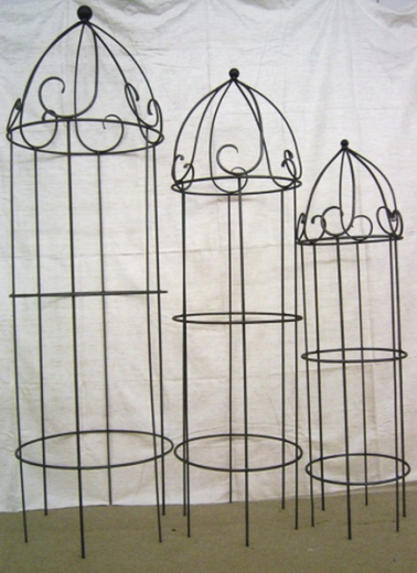 Obelisk 3er Set geschmiedet - Eisen-natur