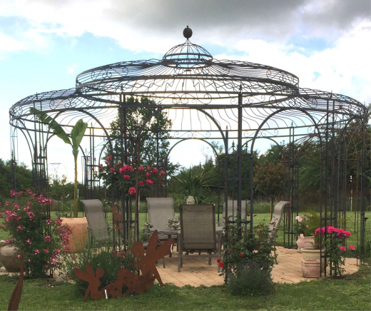 Pavillon D5,5m Eisen-Natur