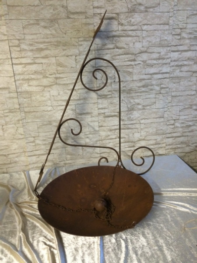 Wandhaken mit Schale, groß, H100 D60cm