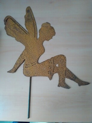 Elfe am Stab, klein H45 D30 cm