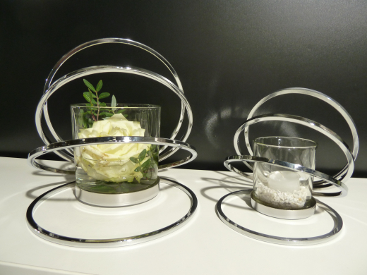 Windlicht 4 Ringe, groß, 20x20x21cm