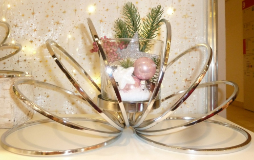 Windlicht 8 Ringe, groß 42x20x21cm