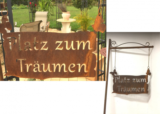 Schild Platz zum Träumen 40x25 cm