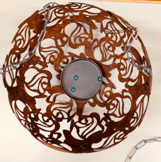 Ampel m.Glas 2erSet, rost D21 und 27cm