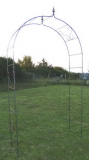 Rosenbogen einf. mit Spitze - B 1,4m - Eisen-natur