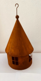 Vogelhaus, Laterne, rund D17xH39cm rost