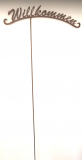 Willkommen am Stab, B90 H160 cm, rost