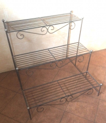 Blumentreppe 72x80x78cm, Eisen-Natur