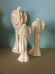 Engel groß, Keramik, 11x10x28 cm