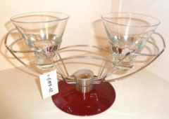 Tischleuchter mit 2 Gläser H15 cm